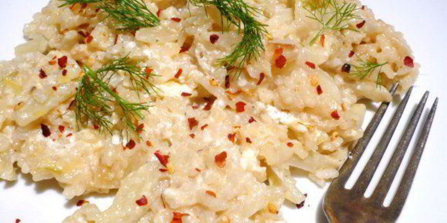 Рецепт ризотто с фенхелем и рикоттой