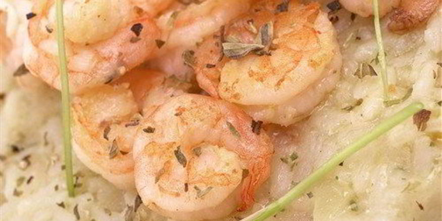 Рецепт ризотто с креветками и белым вином