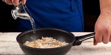 ризотто с креветками и мидиями