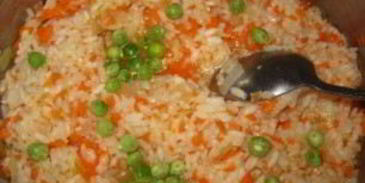 ризотто с курицей и овощами