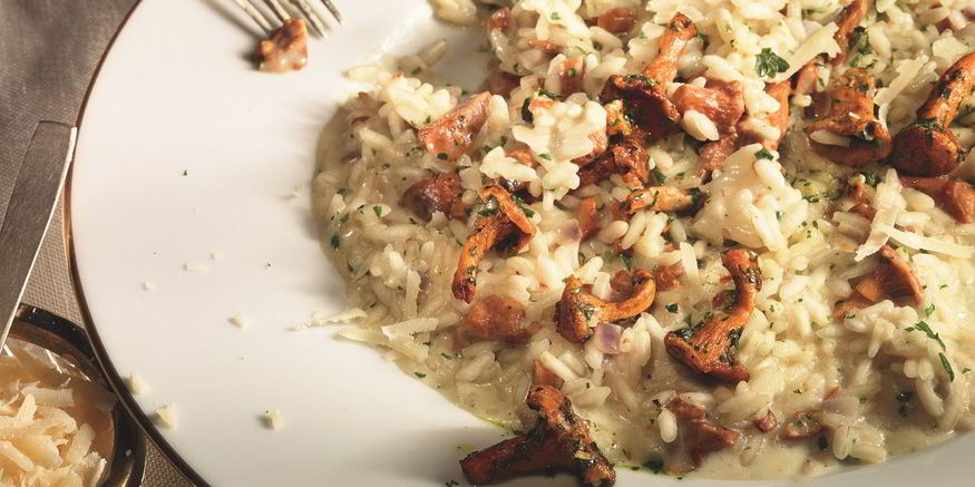 Рецепт ризотто с лисичками