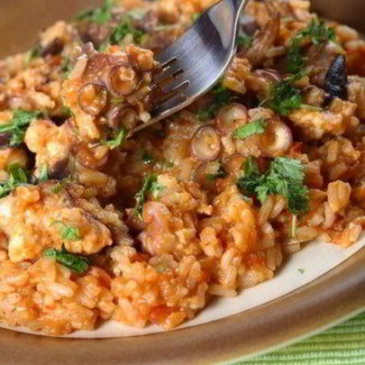 Ризотто с осьминогом