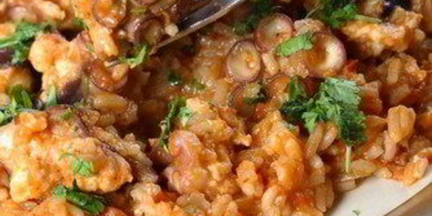 Рецепт ризотто с осьминогом