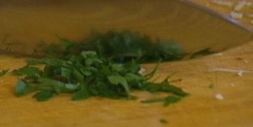 ризотто с сельдереем, ветчиной и пармезаном