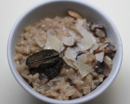 Ризотто с шампиньонами и луком