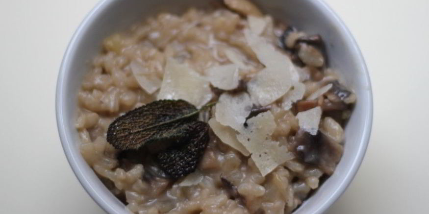 Рецепт ризотто с шампиньонами и луком
