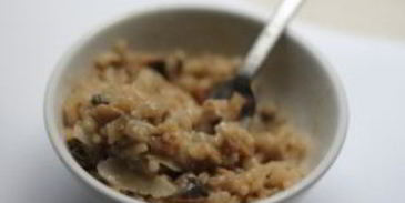 ризотто с шампиньонами и луком