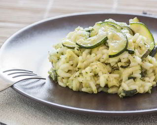 Ризотто с цукини и перцем