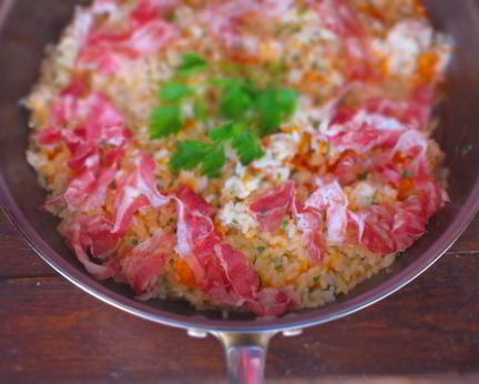 Ризотто с тыквой и беконом