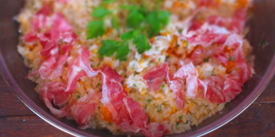 Рецепт ризотто с тыквой и беконом