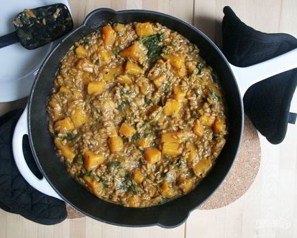 Ризотто с тыквой и шпинатом