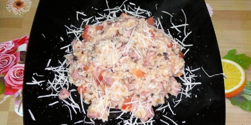 Рецепт ризотто с ветчиной