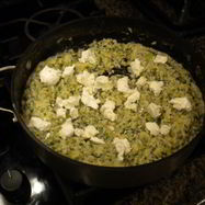 Рецепт Ризотто со шпинатом и козьим сыром