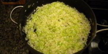 ризотто со шпинатом и козьим сыром