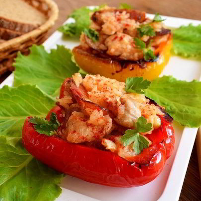 Ризотто в болгарском перце