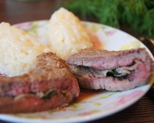 Сальтимбокка с ризотто