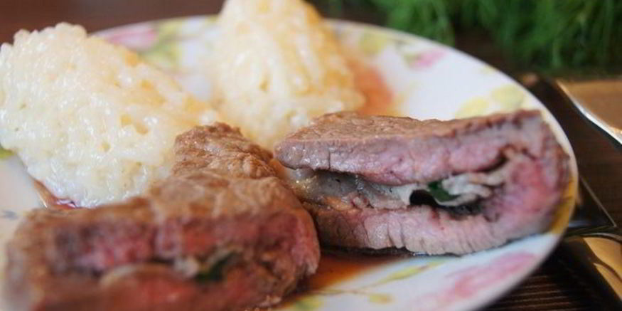 Рецепт сальтимбокки с ризотто