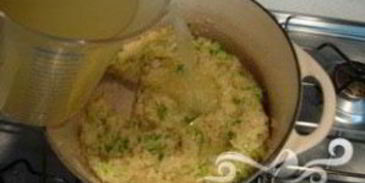 сливочное ризотто с овощами