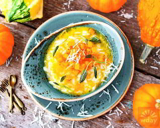 Тыквенное ризотто с шалфеем