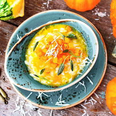 Тыквенное ризотто с шалфеем