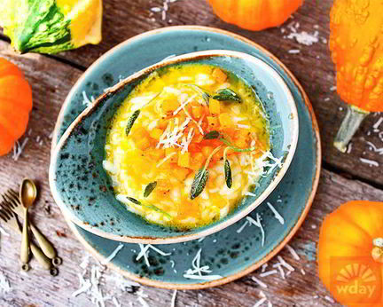 Тыквенное ризотто с шалфеем