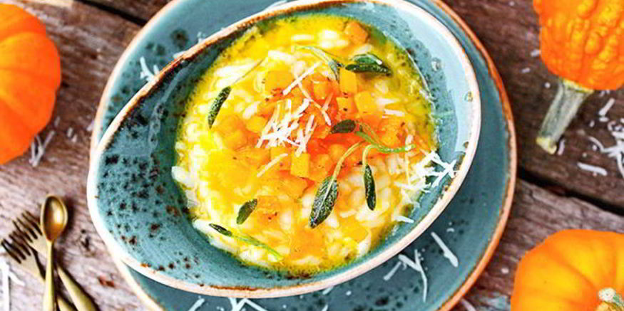 Рецепт тыквенного ризотто с шалфеем