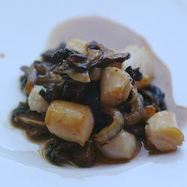 Рецепт Гребешков в сливочном соусе с грибами