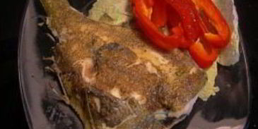 камбала на гриле