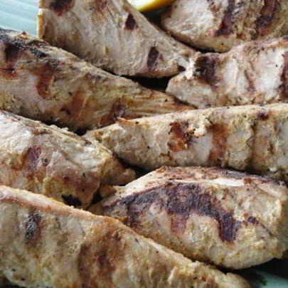 Кета на гриле