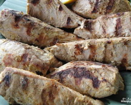 Кета на гриле