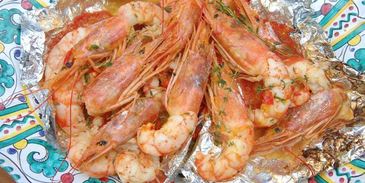 креветки на гриле в пряном апельсиновом маринаде