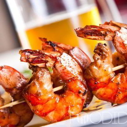 Креветки на гриле