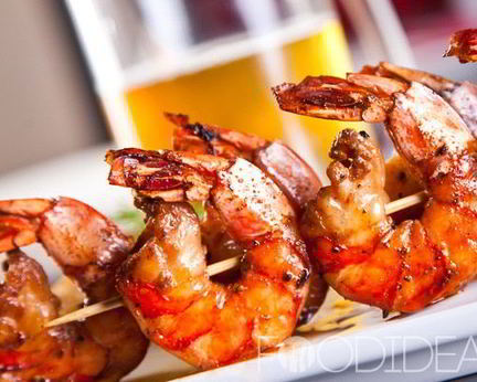 Креветки на гриле
