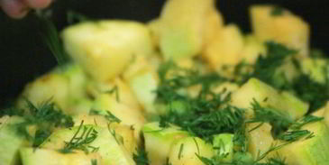 креветки с кабачком и лимоном