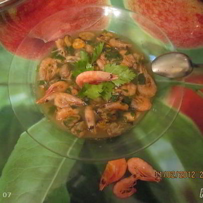 Креветки в вином соусе