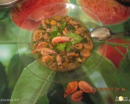 Креветки в вином соусе