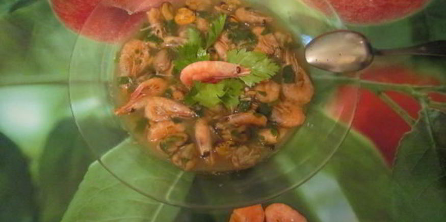 Рецепт креветок в вином соусе