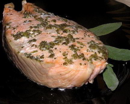 Лосось c шалфеем