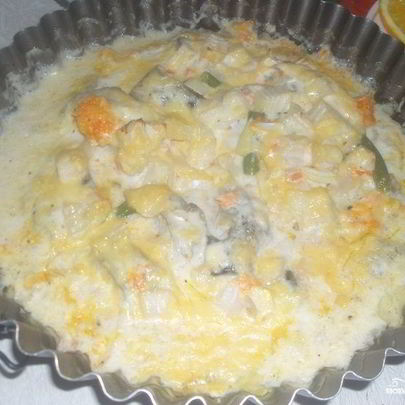 Минтай под майонезом в духовке