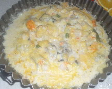 Минтай под майонезом в духовке