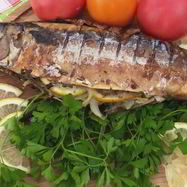 Рецепт Нежной и сочная скумбрия на мангале