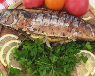 Нежная и сочная скумбрия на мангале