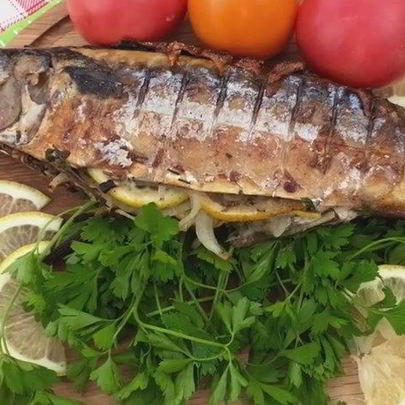 Нежная и сочная скумбрия на мангале