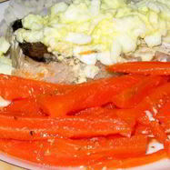 Рецепт Отварной рыбы под сливочно-яичным соусом