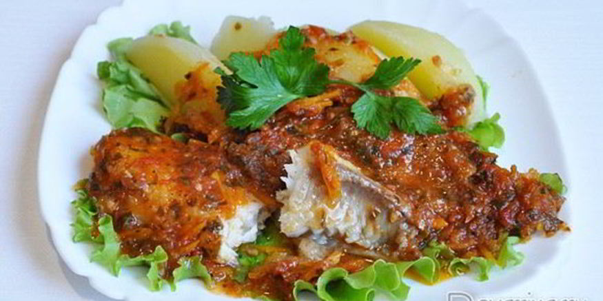 Рецепт рыбы под овощным соусом