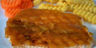 семга в сладко-кислой глазури