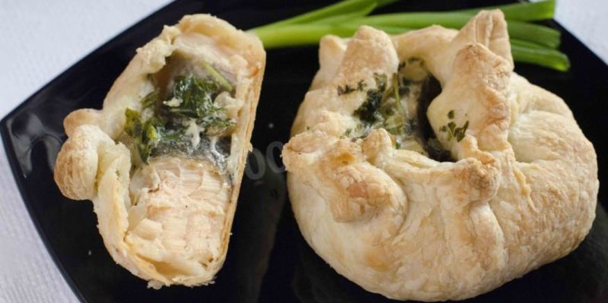 Рецепт семги в слоеном тесте