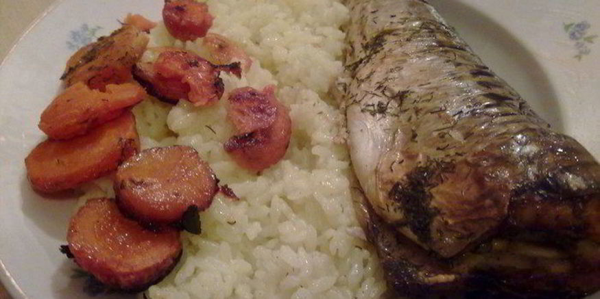 Рецепт скумбрии, запеченной в пакете