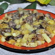 Рецепт Жареных лесных грибов с картофелем