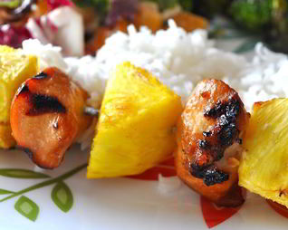 Куриный шашлык по-гавайски